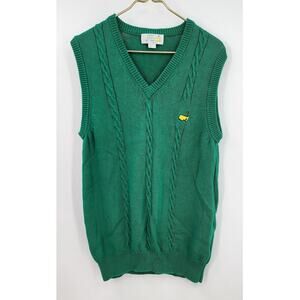Masters Green V-Neck Sweater Vest Size‎ Large